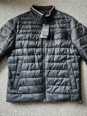 BOSS Mixed-quilting jacket with water-repellent finish